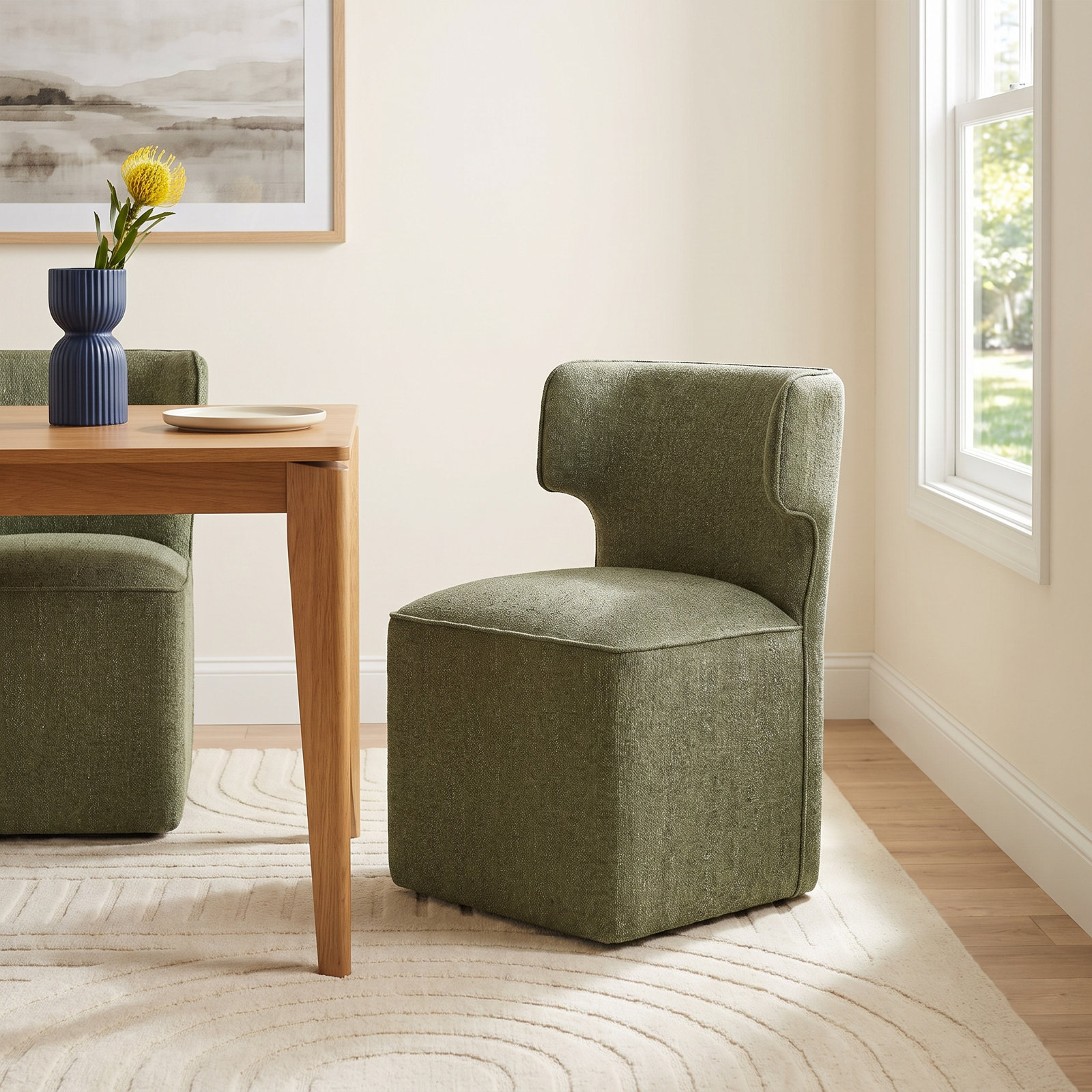 Sardinia Dining Chair, Mellow Forest Chenille
