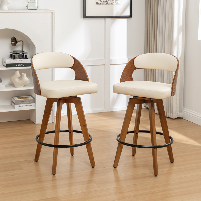 Cayuga Swivel Bar Stool, Beige, Counter Stool (68cm Seat Height)