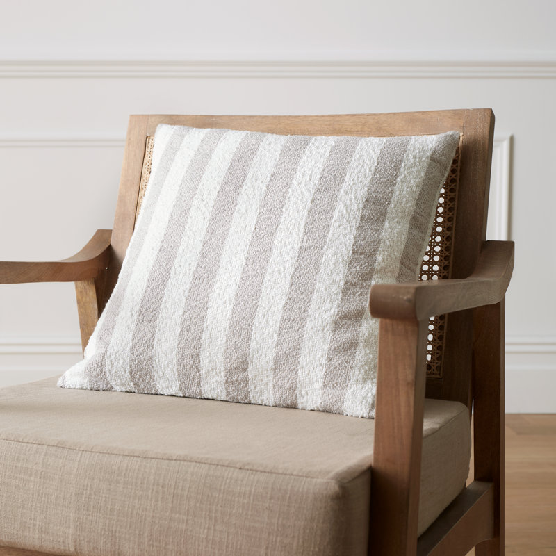 Boucle Stripe Cushion Cover, Beige