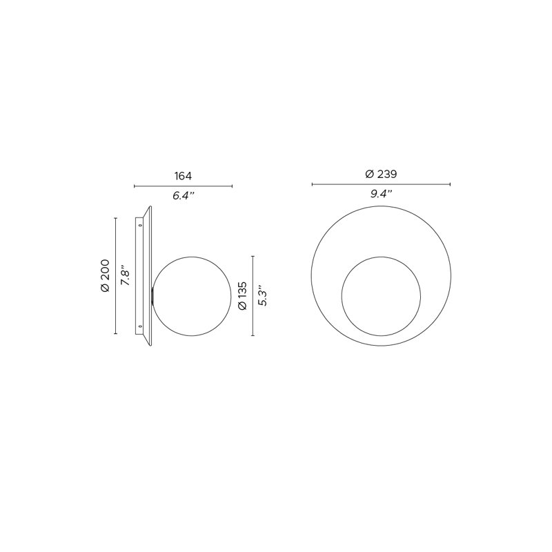 Flush Mounted Sconce Emma Ap