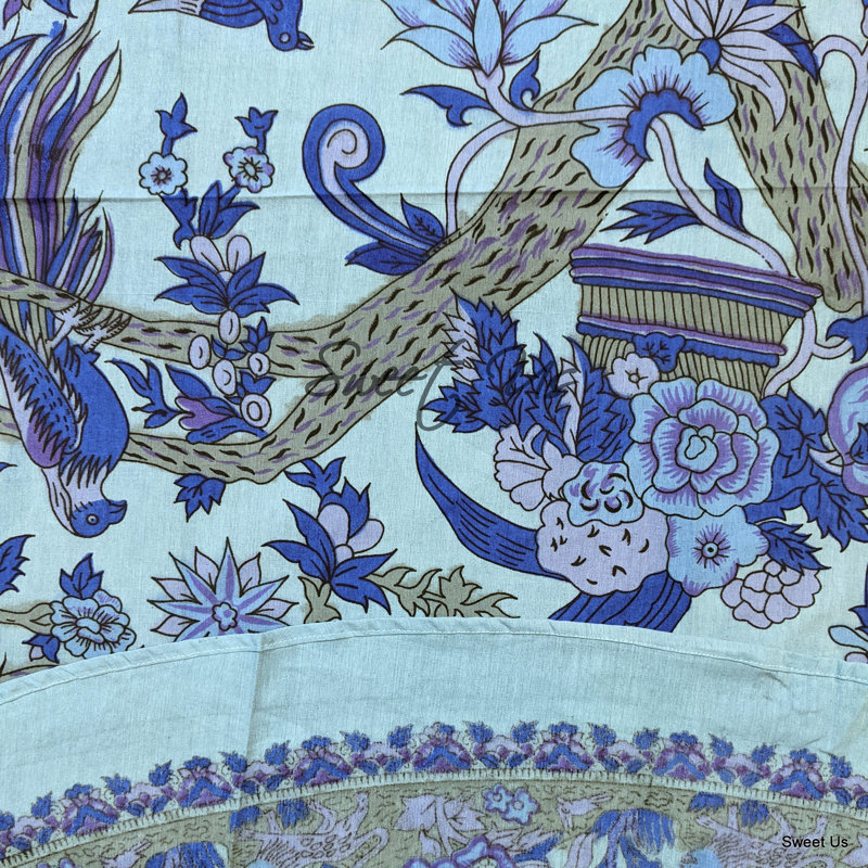 Ohan Tree of Life Tablecloth, Blue Lavender