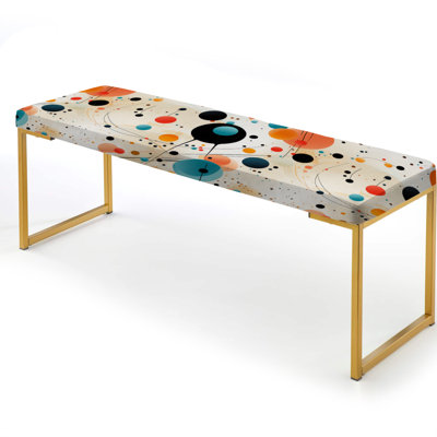 Banc rembourré rétro Futurism Polka Dots