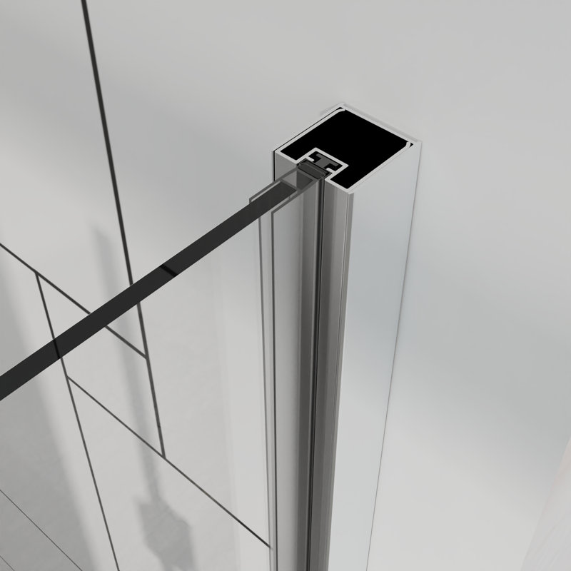 30 - 31 In. Wide Bi Fold Swing Pivot Shower Door With Heavy Duty Handle, Silent Magnetic Sealing, Waterproof And Rust 72 High Glass Aluminum 180 System, Corrosion Zinc Alloy Parts