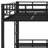 Space-Saving Bunk Bed Featuring Storage Shelves, Hooks, and LED Light Strip