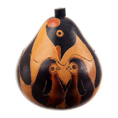 Red Barrel Studio® Handmade Polar Treasure Dried Mate Gourd Decorative Box