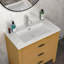 Plateau de meuble-lavabo simple blanc 35 po x 20 po avec 1 trou de robinet et trop-plein (lavabo seulement)