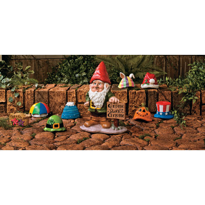 Gnome de jardin saisonnier 10 pièces
