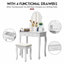 Ensemble coiffeuse avec tabouret et Miroir Enrico-32005927
