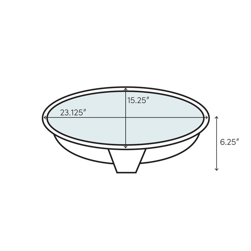 Rhythm Metal Oval Undermount Bathroom Sink, Satin Bronze