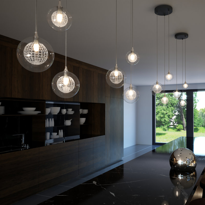 Reflection Breeze 3 - Light Pendant, Clear, Black