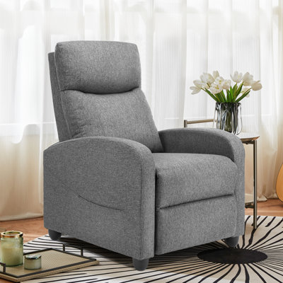 Ergonomic Massage Recliner Chair, 160° Manual Reclining Lounge Chair with 8 Modes & Remote Control