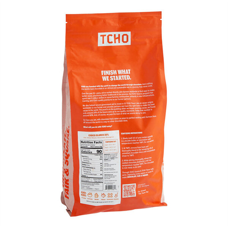 TCHO Choco Blanco 35% hexagones chocolat au lait blanc 6,6 lb. WS-999TBlanco