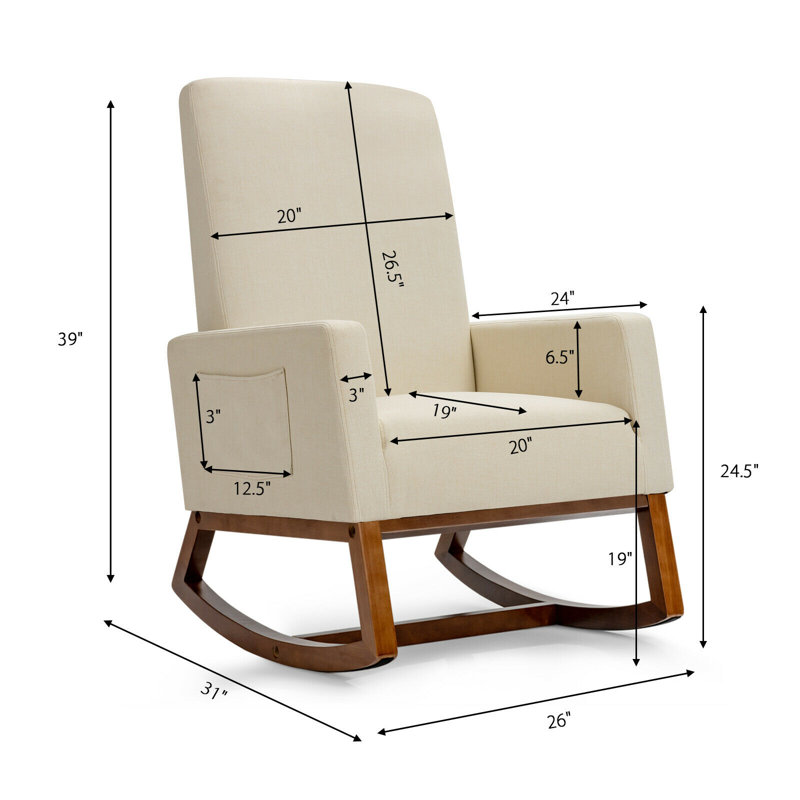 Dey Upholstered Accent Chair, Beige