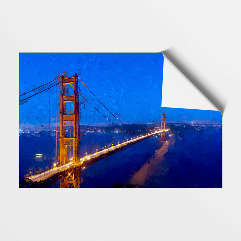 Golden Gate Suspension Bridge - Frameless Print, 42 cm H x 59.4 cm W
