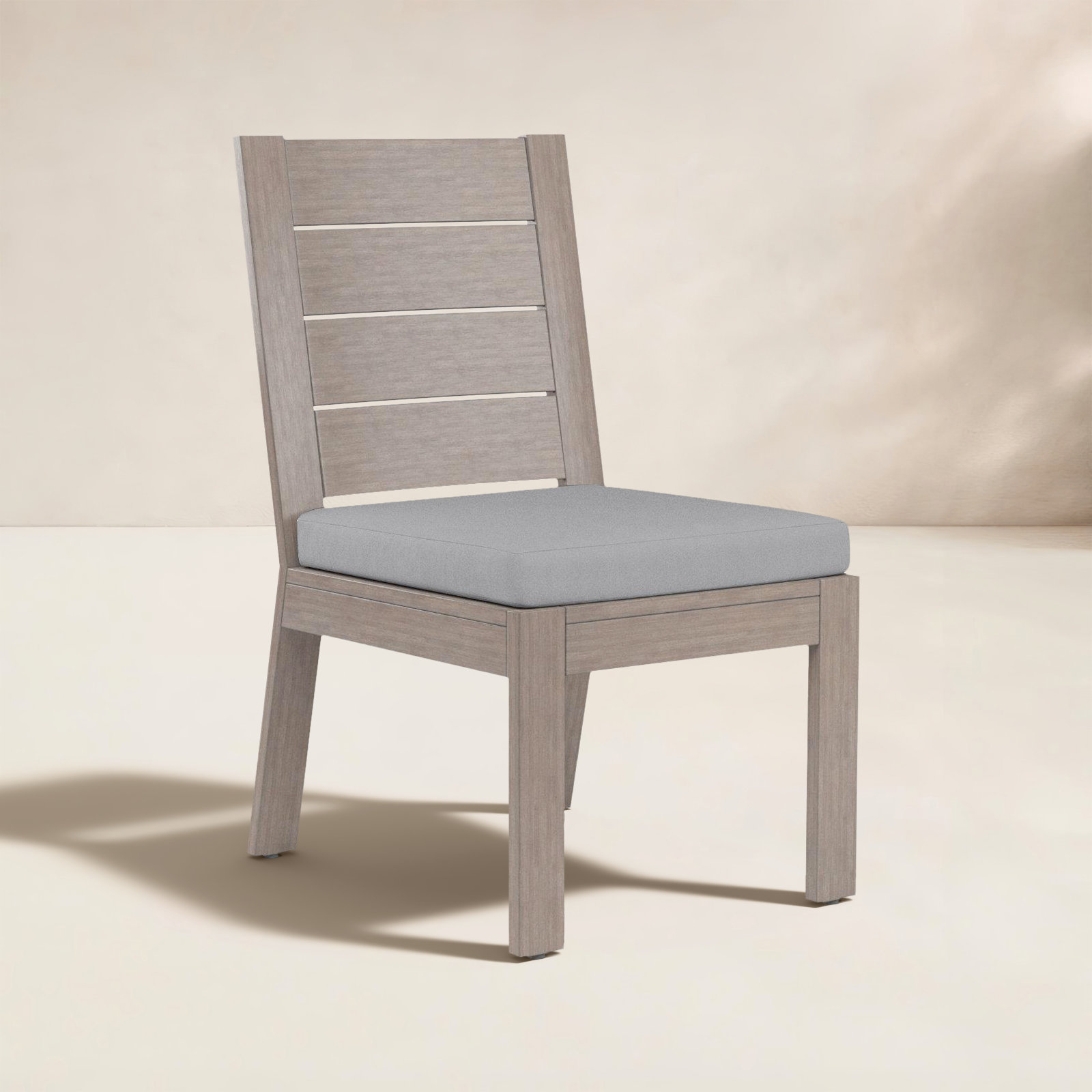 Laguna Sunbrella® Aluminum Patio Side Chair, Canvas Granite Sunbrella® Canvas
