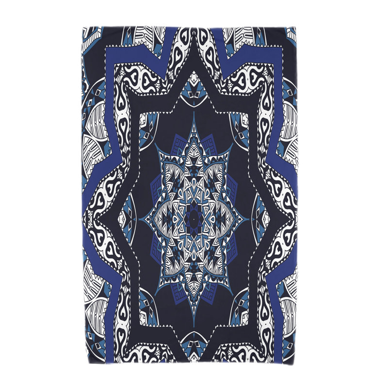 Serviette de plage Garett, Bleu marine