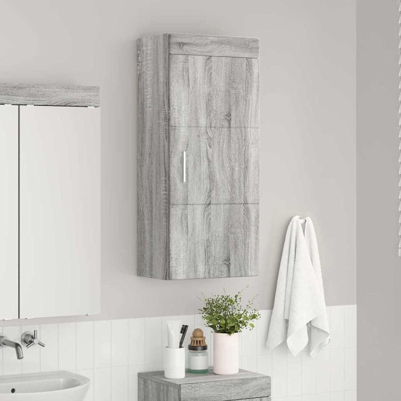 Freestanding Bathroom Cabinet, Grey Sonoma
