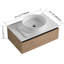 Meuble-lavabo mural moderne avec lavabo en céramique, conception peu encombrante