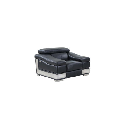 Chaise en cuir italien à grain supérieur