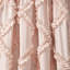Panneau de rideau d'intérieur simple thermique semi-transparent à motif géométrique de losanges avec volants-68970193-68970194