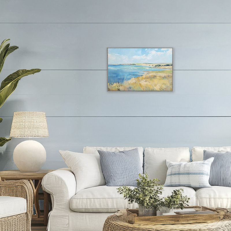 Giclée encadrée scénique d'été, design par LSR Creative Studio, Estampe numérique Farmhouse, H 16 po x l 24 po