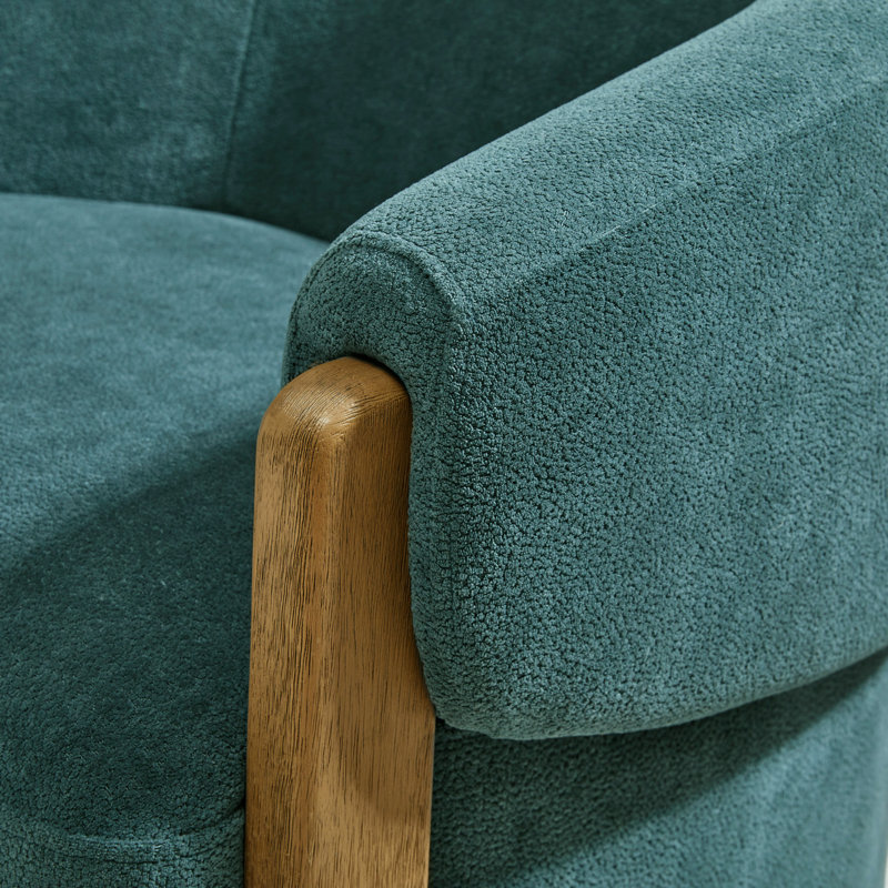 Fauteuil d'appoint pivotant Drumack, Bleu sarcelle insulaire