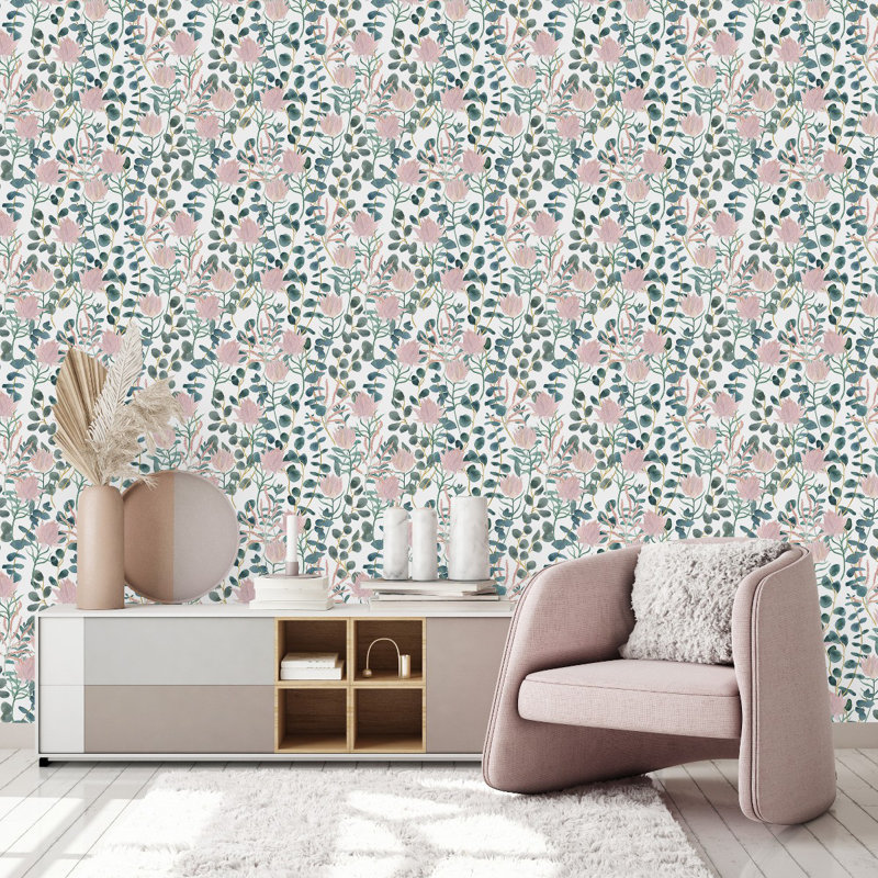 Floral Tile, 2.08' W x 10.42' L