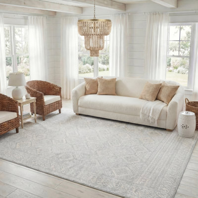 Lorenco Power Loom LightGray/Ivory Rug