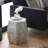 Alissa Mother of Pearl Shell Handmade Shell Mosaic Hexagon Side End Gray Accent Table with Brown Accents