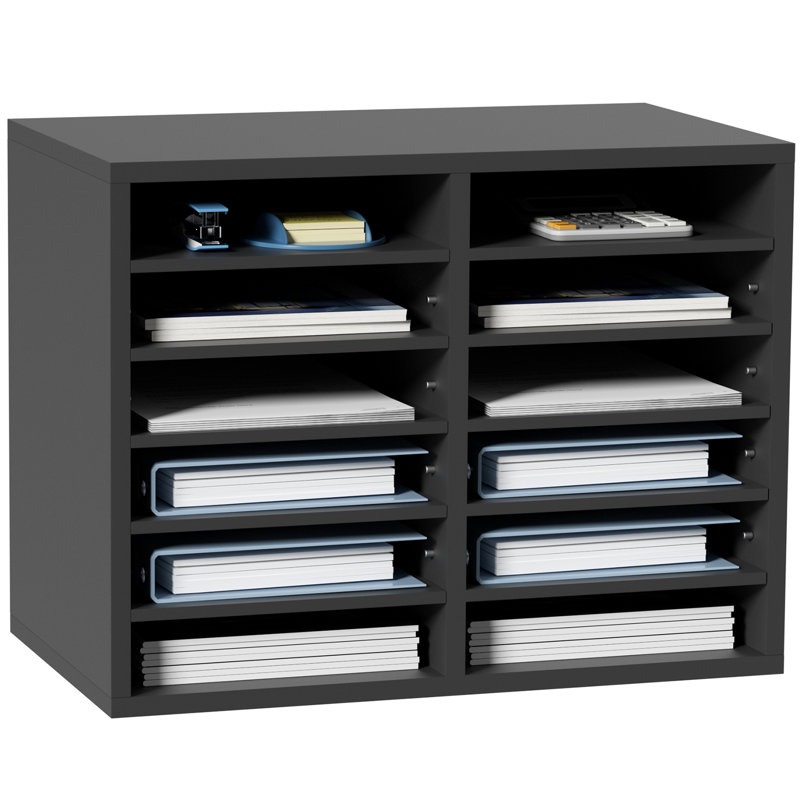VEVOR 12 Compartment Mailroom Table Accessory, Gray