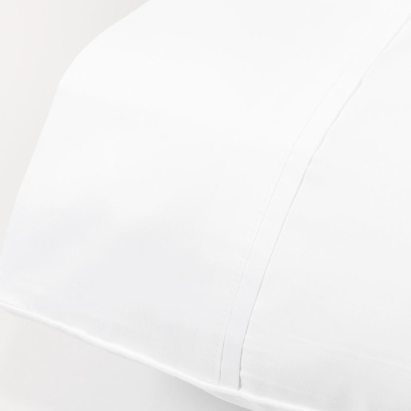 ESTATE 100% Cotton Pillow Case, Standard, white-white