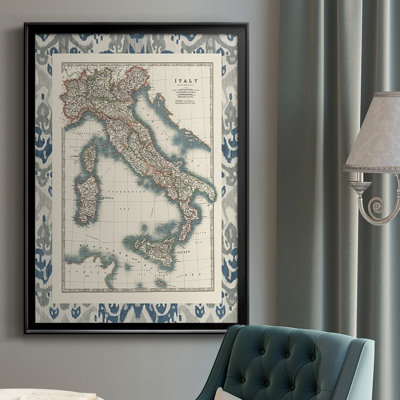 " Bordered Map Of Italy "