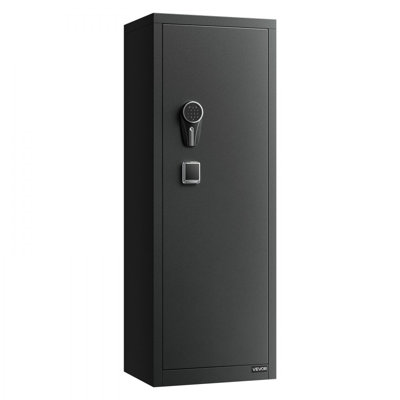 8-10 Gun Safe, Long Gun Cabinet for Rifles and Pistols, Quick Access Fireproof Rifle Safe with 3 Pistol Pockets and Adjustable Racks, Large Digital Cabinet with Fingerprint and Password Lock