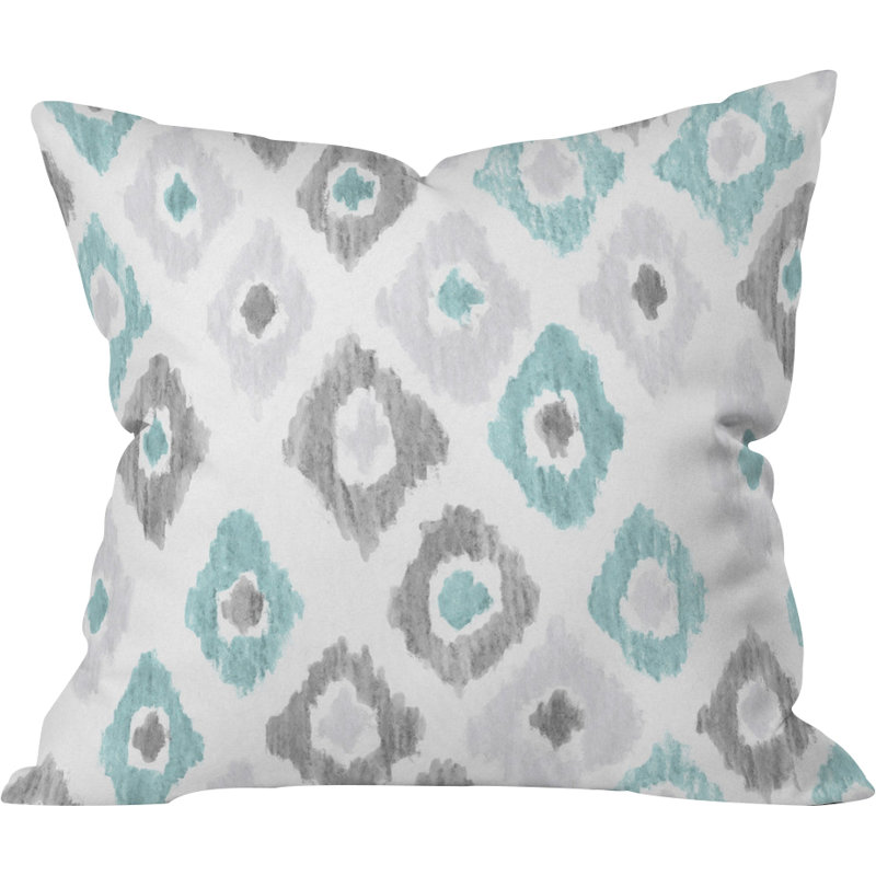 Social Proper Ikat Outdoor Throw Pillow, 18" x 18"