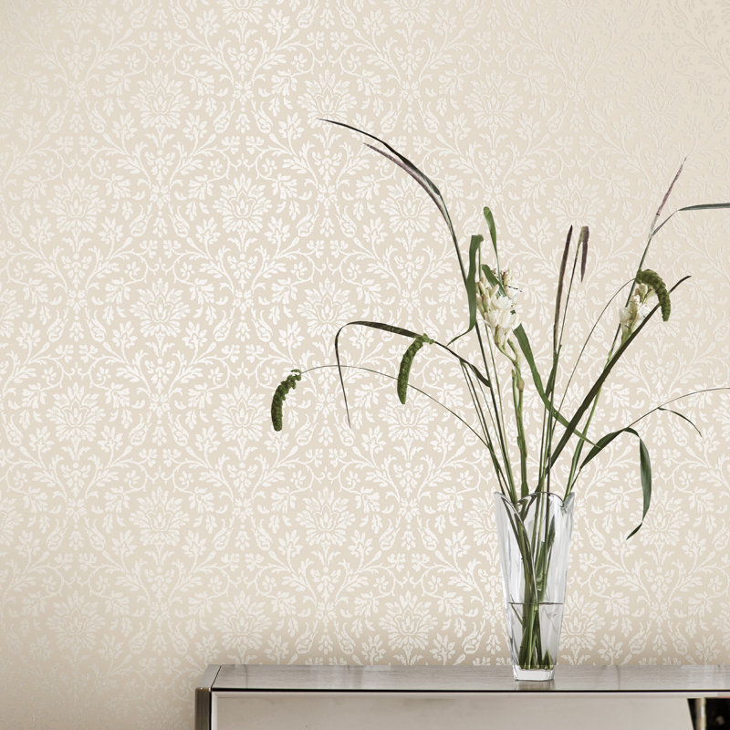 Laura Ashley Annecy Paintable Wallpaper Roll, Linen