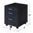 Rectangular Mobile Cabinet With 3 Drawers