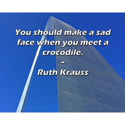 Toile tendue avec toile Trinx par Ruth Krauss: «Vous devriez faire un visage triste lorsque vous rencontrez un crocodile