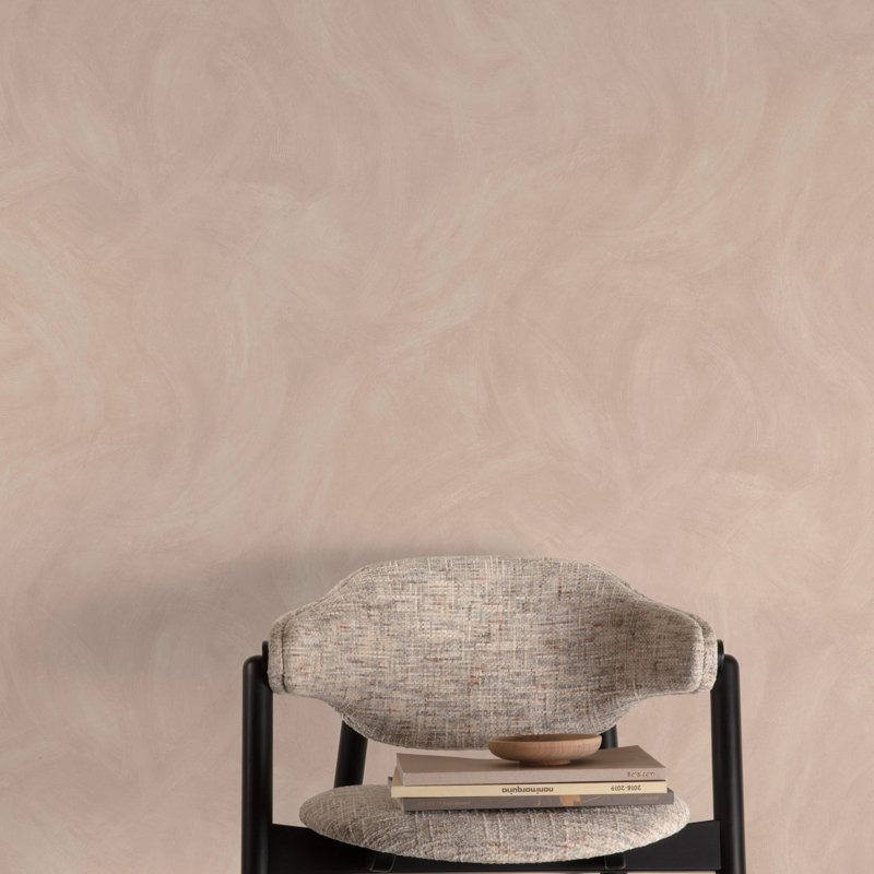 Textured Vibes Collection Authentic Plaster Wallpaper Roll, Pink
