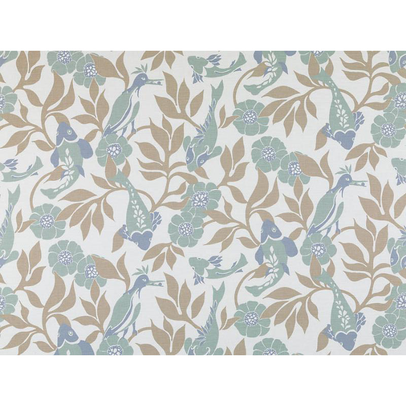 Whimsy Garden Fabric, Seafoam