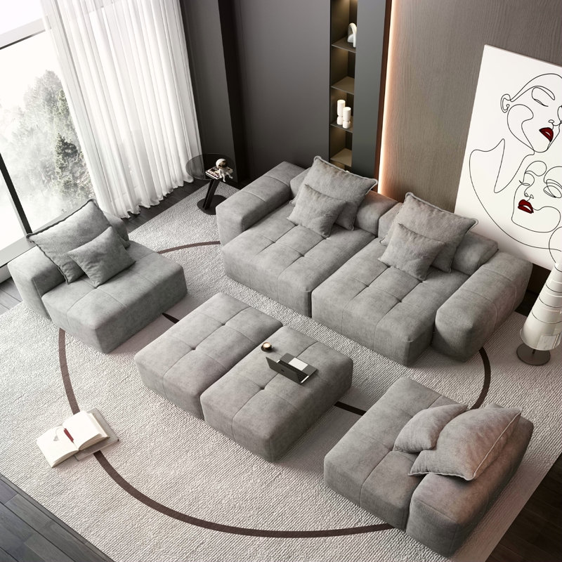 Canapé modulaire surdimensionné Modern, Gris