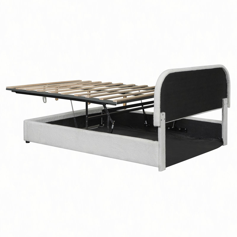 Lit plateforme tapissier Teddy