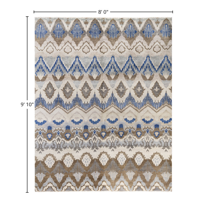Overdyed One-of-a-Kind 8' 0" X 9' 10" Hand Knotted Area Rug