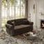 Canapé Chesterfield rembourré en velours avec garniture cloutée et accoudoirs roulés, canapé de style Mid-Century moderne capitonné, comprend 2 coussins-464730213