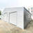 39ft Metal Garage, Storage Shed With 3 Rolling Doors, Reinforced Roof, 16 - Gauge Square Tube, Cream Color, Long Term Performance By Barn For Vehicle And Equipment Storage, 2 Windows, Main Frame,