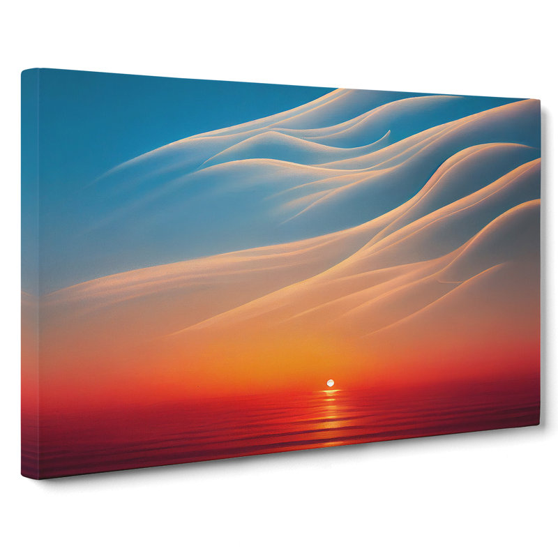 Joyous Sunset Seascape - Wrapped Canvas, 40cm H x 60cm W x 3cm D