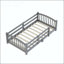 Full Size Montessori Floor Bed with Safety Guardrails-586375168-586375174