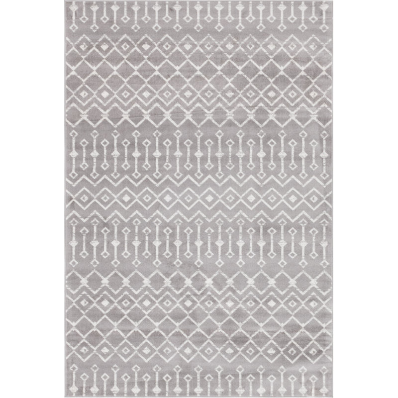 Peckler Geometric Indoor Rug, Rectangle 6'1" x 9'