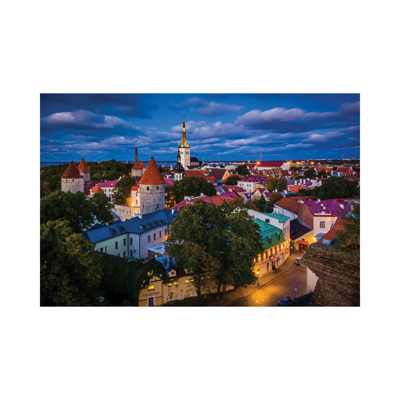 Old Town At Night by Jon Bilous - Gallery-Wrapped Canvas Giclée on Canvas, Wrapped Canvas, 66.04 cm H x 45.72 cm W