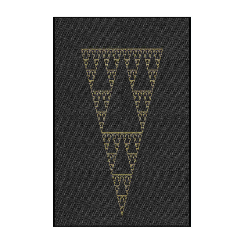 Tapis décoratif noir Pouliot, Rectangle 5 pi x 7 pi
