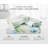 SLEEPBELLA Duvet Cover King, 600 Thread Count Cotton 3Pcs Bedding Set Blue Flowers And Green Leaves Printed On White Reversible Comforter Cover-120623261-120317449